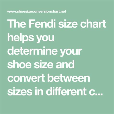 fendi heels size chart|Fendi shoe size guide.